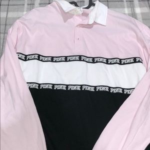 PINK collared sweater